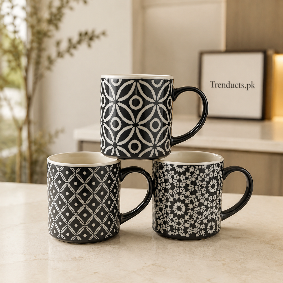 Danny Home Monochrome Pattern Mug 350ml - each