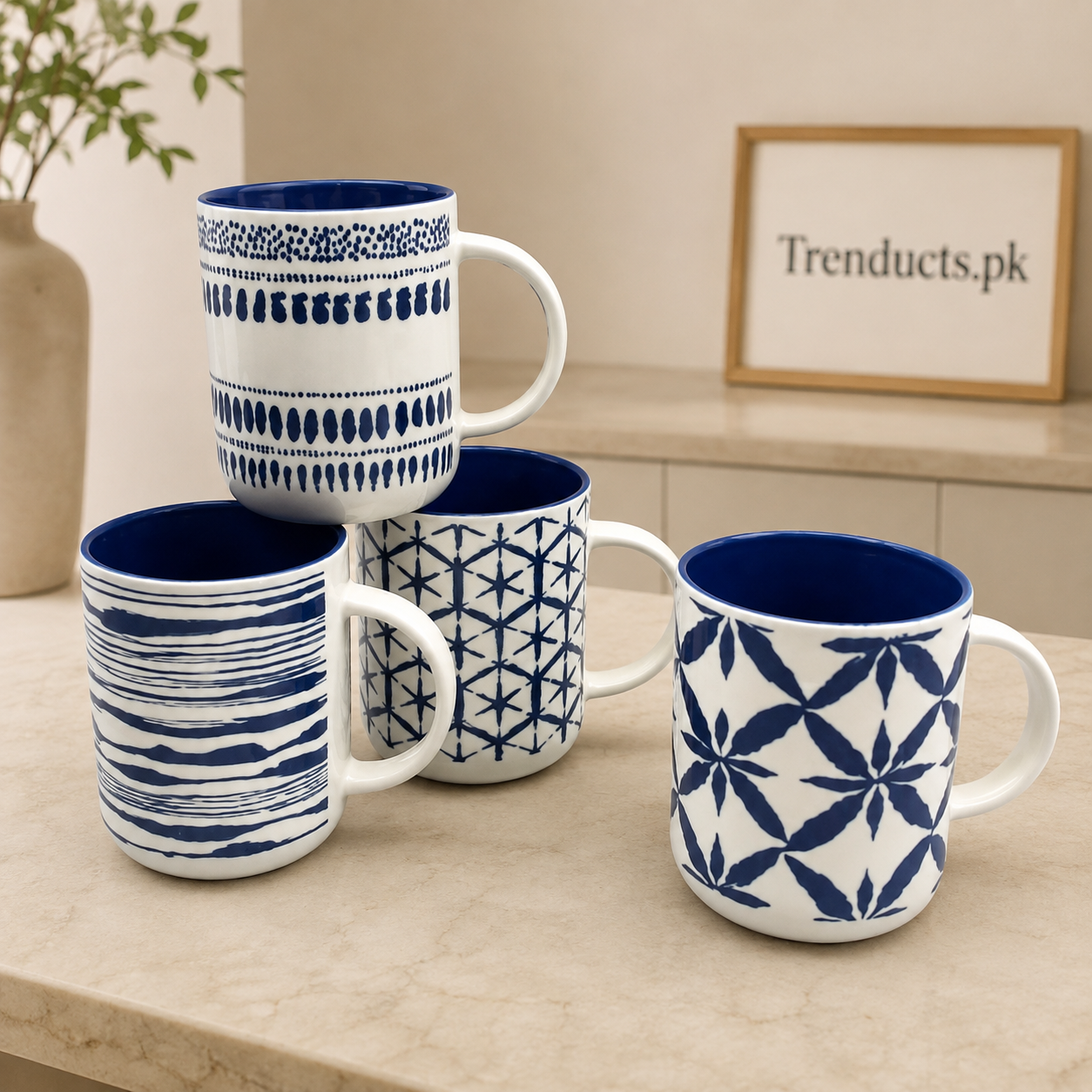 Danny Home Blue Pattern Mug 450ml - each