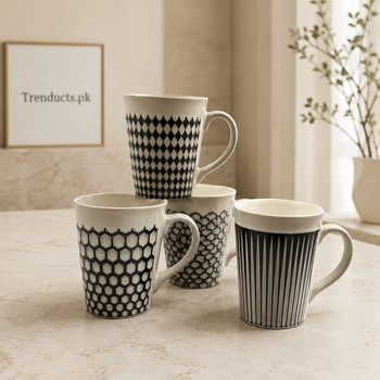 Danny Home Grey Pattern Mug 400ml - T01-35 premium hero view