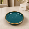 Danny Home Teal Gold Rim Plate