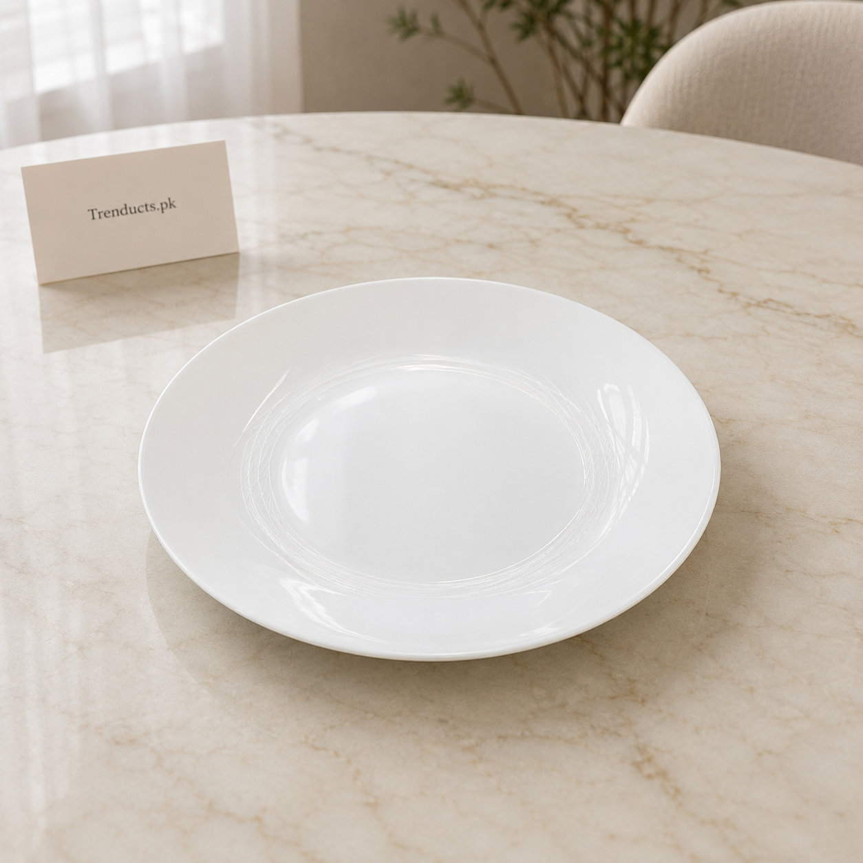 Danny Home White Opal Dinner Plate - 10.5 Inch