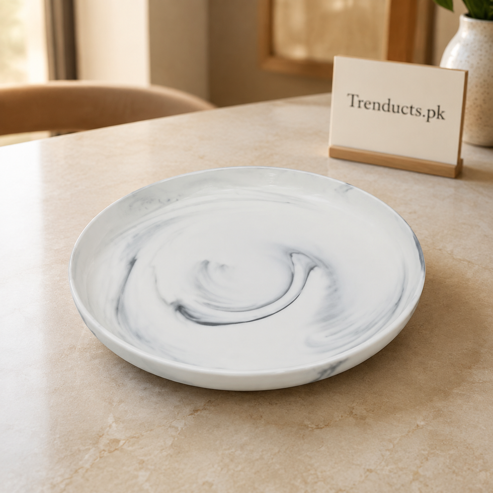 Danny Home White Swirl Dinner Plate - 25.5cm