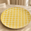Danny Home Yellow Pattern Flat Plate - 10.5 Inch