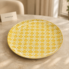 Danny Home Yellow Pattern Flat Plate - 10.5 Inch