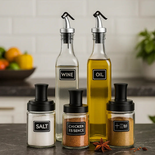 Oil & Masala Seasoning Jar Set – Pack of 5 - Clarify.pk