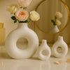 Donut Flower Vase Set – 3 Pcs Modern Hollow Vases - Clarify.pk