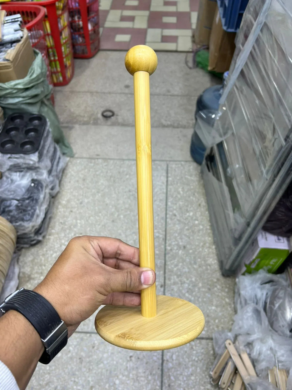 Wooden Tissue Paper Holder – Bamboo Tabletop Stand - Clarify.pk