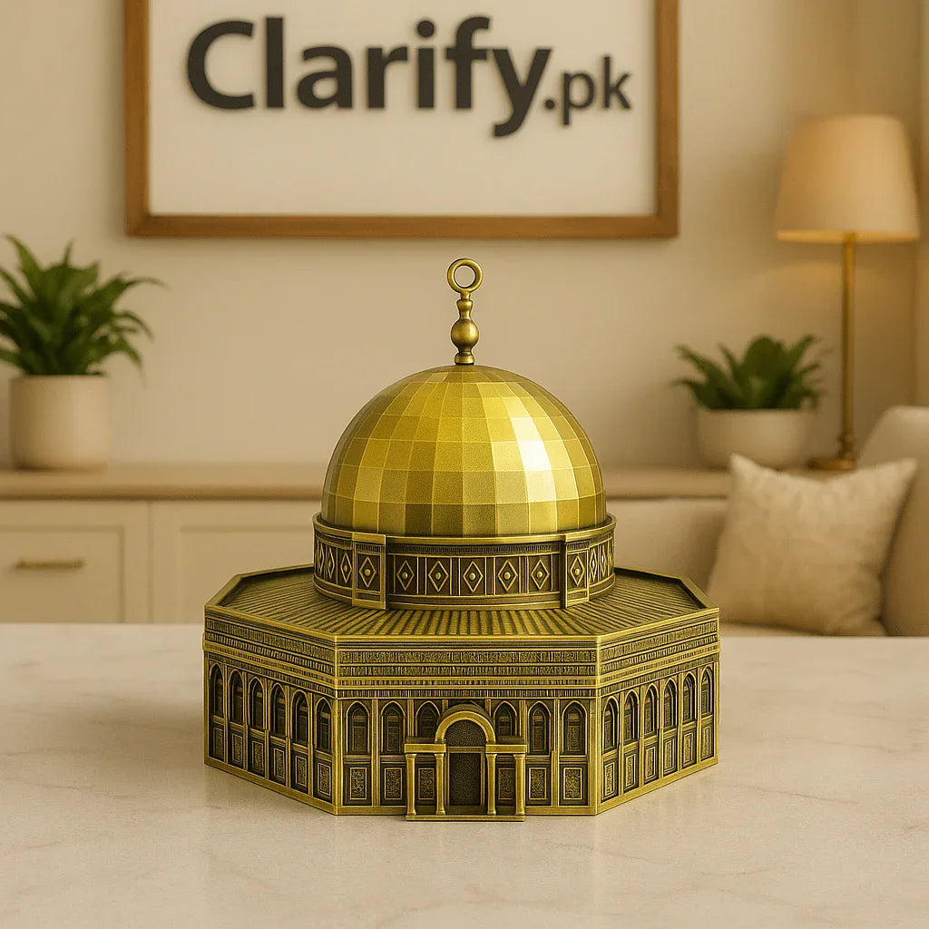 Masjid Al-Aqsa Metal Statue – Islamic Home Décor Showpiece - Clarify.pk
