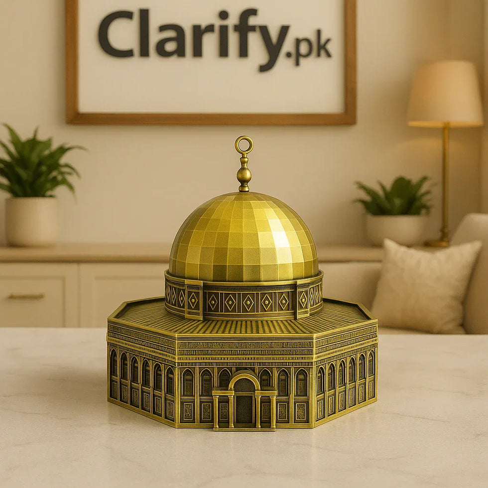 Masjid Al-Aqsa Metal Statue – Islamic Home Décor Showpiece - Clarify.pk