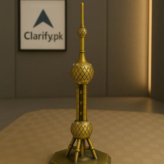 Metal Pearl Tower Showpiece – Elegant Home Décor - Clarify.pk