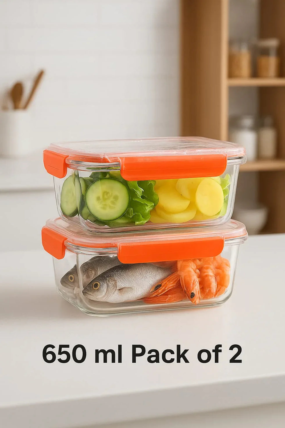 Borosilicate Rectangular Glass Bowl – Pack of 2 - Clarify.pk