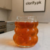 Bubble Glass Cup - Modern Textured Drinking Glass - Clarify.pk