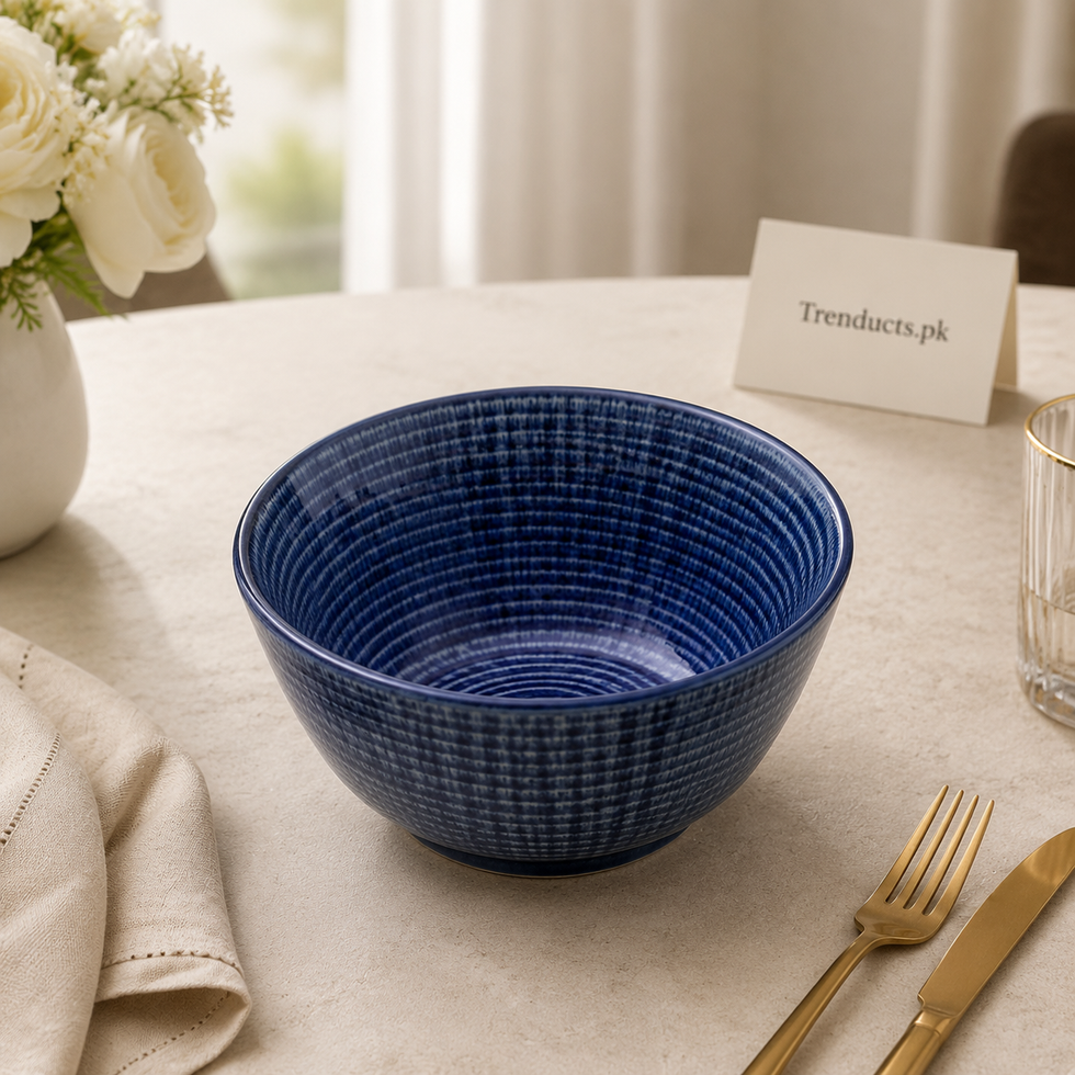 Danny Home Deep Blue Textured Bowl - 3.75 Inch
