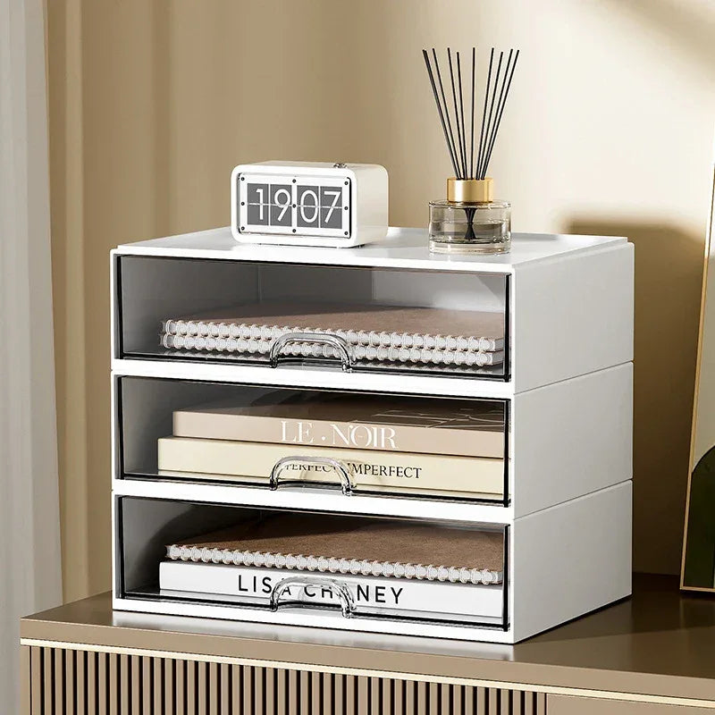 Desktop Drawer Storage Box with Multiple Compartments
