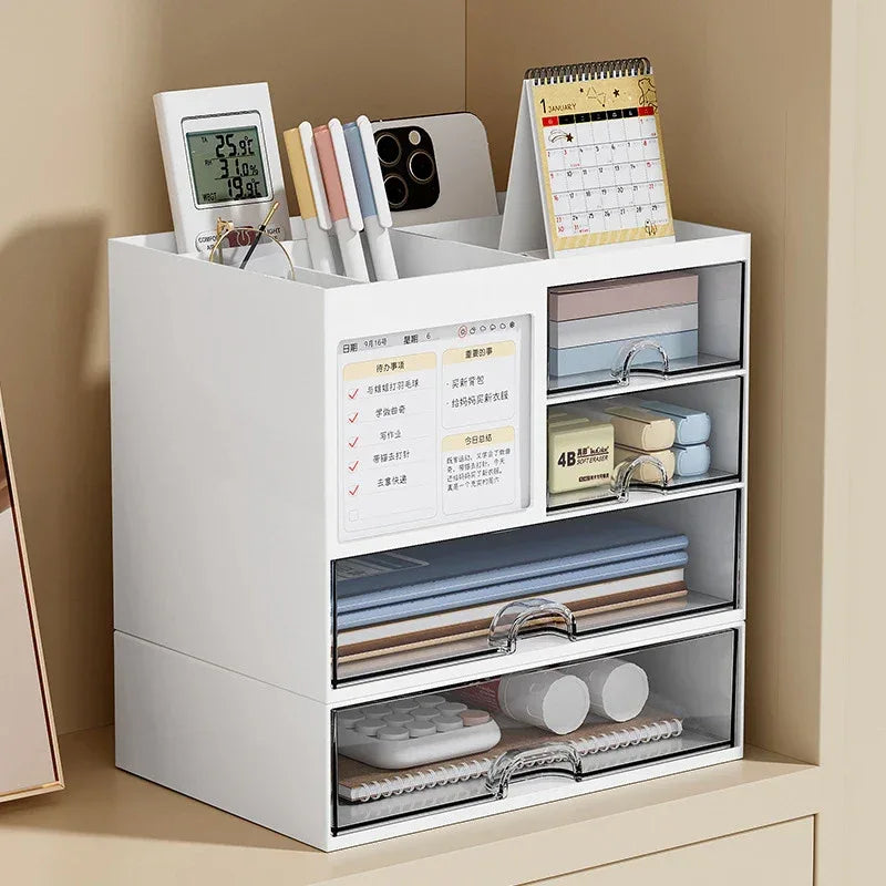 Desktop Drawer Storage Box with Multiple Compartments