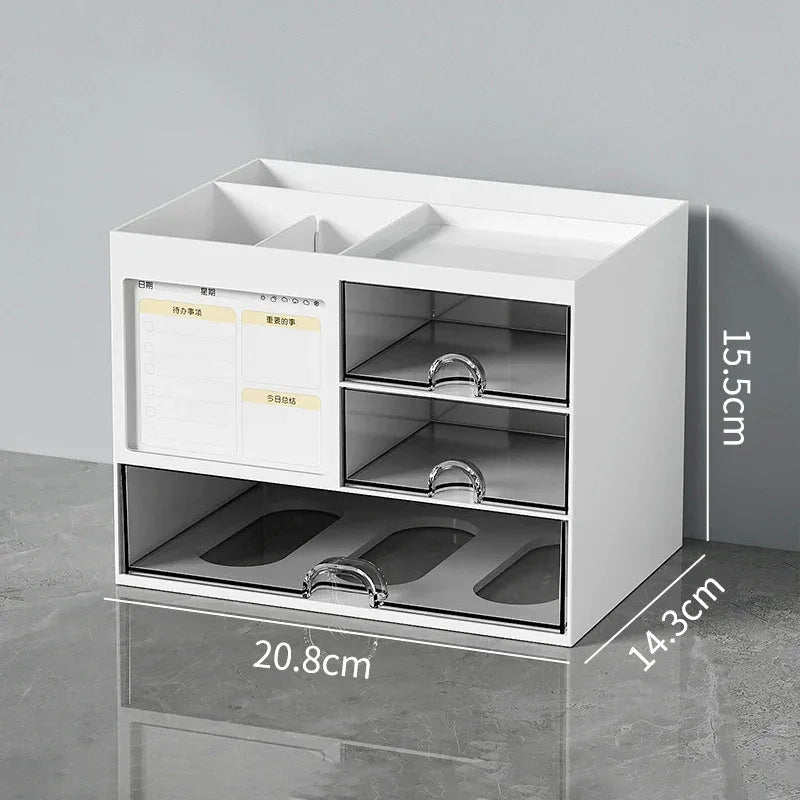Desktop Drawer Storage Box with Multiple Compartments