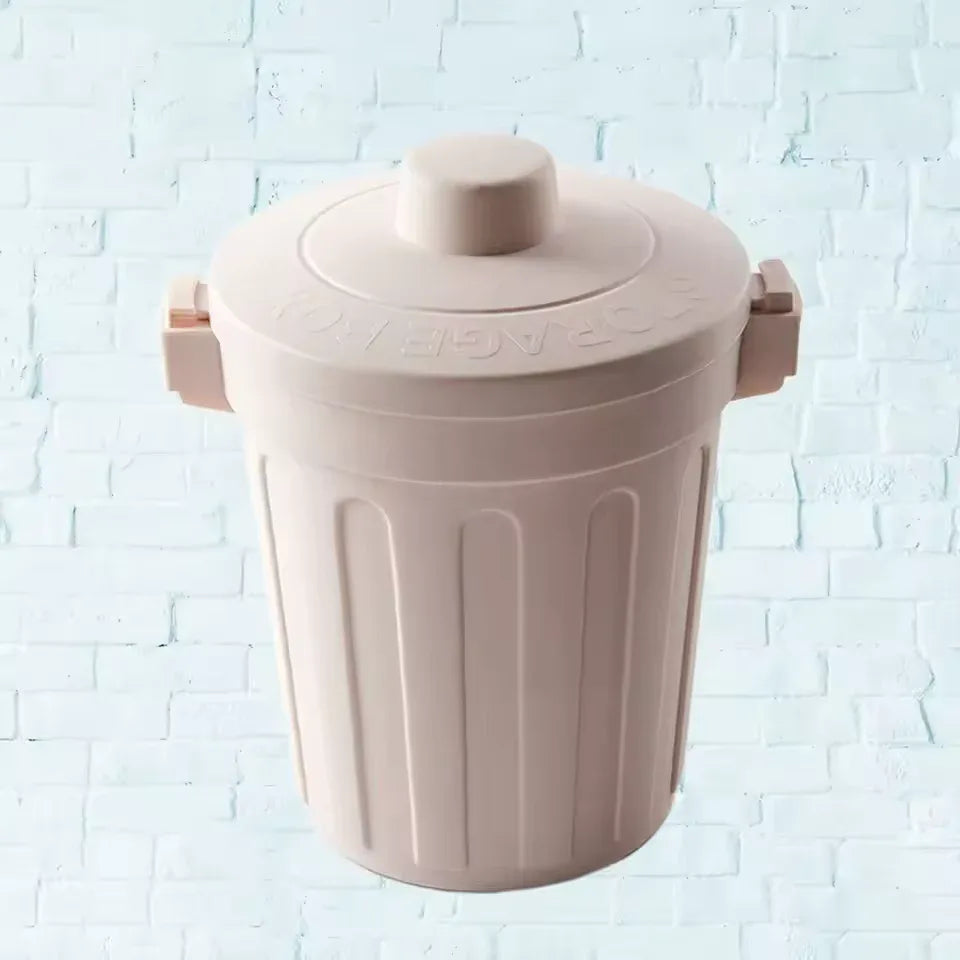 Desktop Mini Trash Can with Lid - Compact & Durable