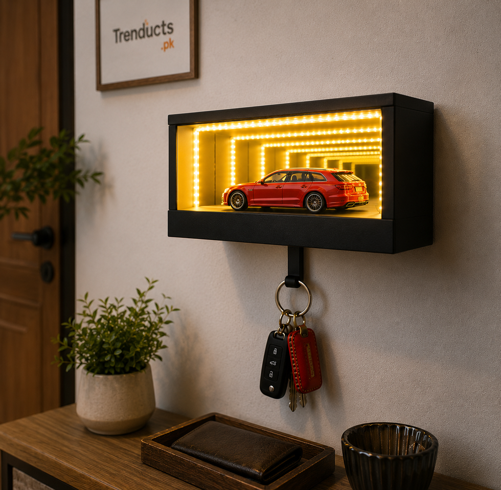 3D Car Key Holder - Infinity LED Garage Wall Mount Holder