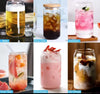 Mason Jar with Wooden Lid & Straw – Round Glass Cup - Clarify.pk