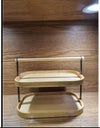 Premium 2-Tier Bamboo Kitchen Stand - Clarify.pk