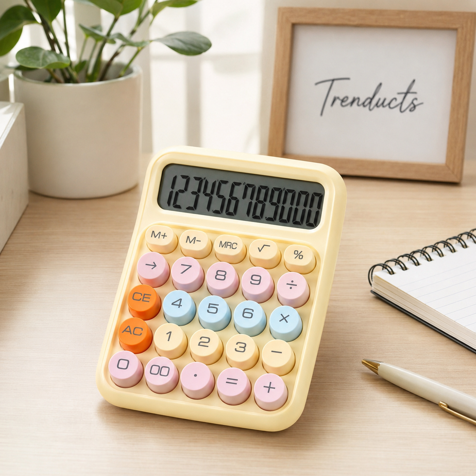 Digital Colorful Calculator with Pastel Keys