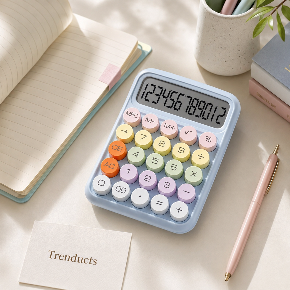 Digital Colorful Calculator with Pastel Keys