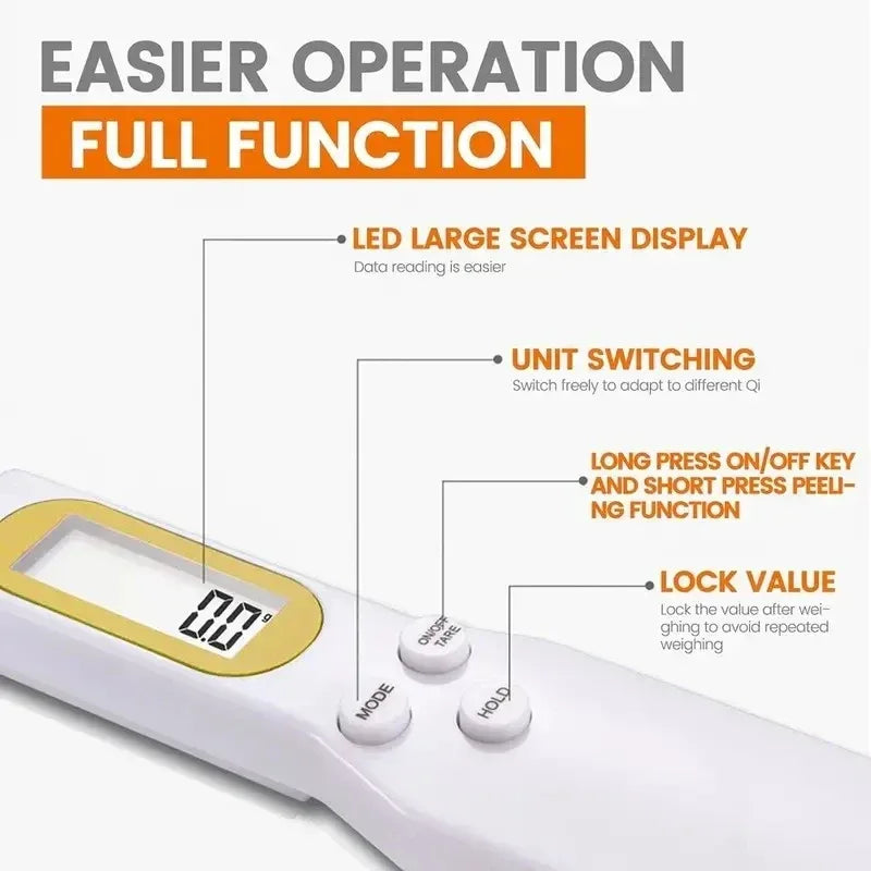 Digital Spoon Scale for Precise Kitchen Measuring