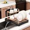 Dish Drying Rack with Cutlery Holder – Rose Gold - Clarify.pk