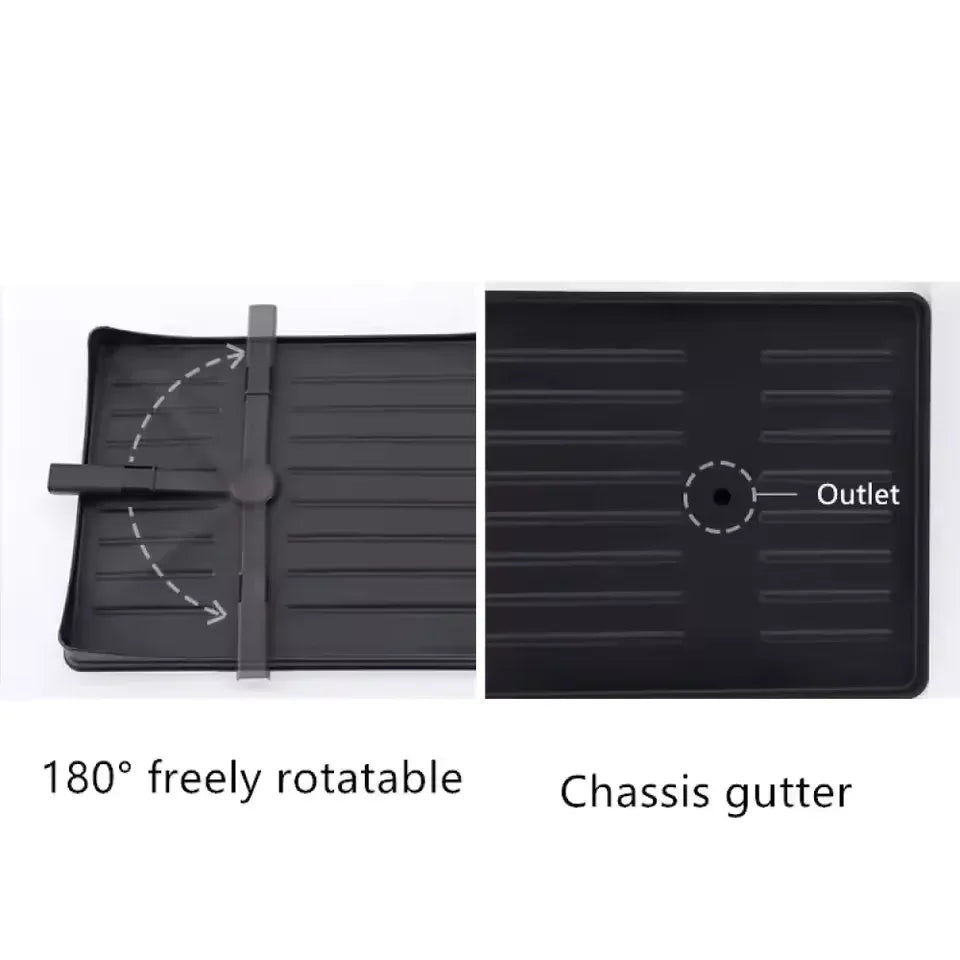 Dish Drying Rack with Cutlery Holder – Rose Gold - Clarify.pk