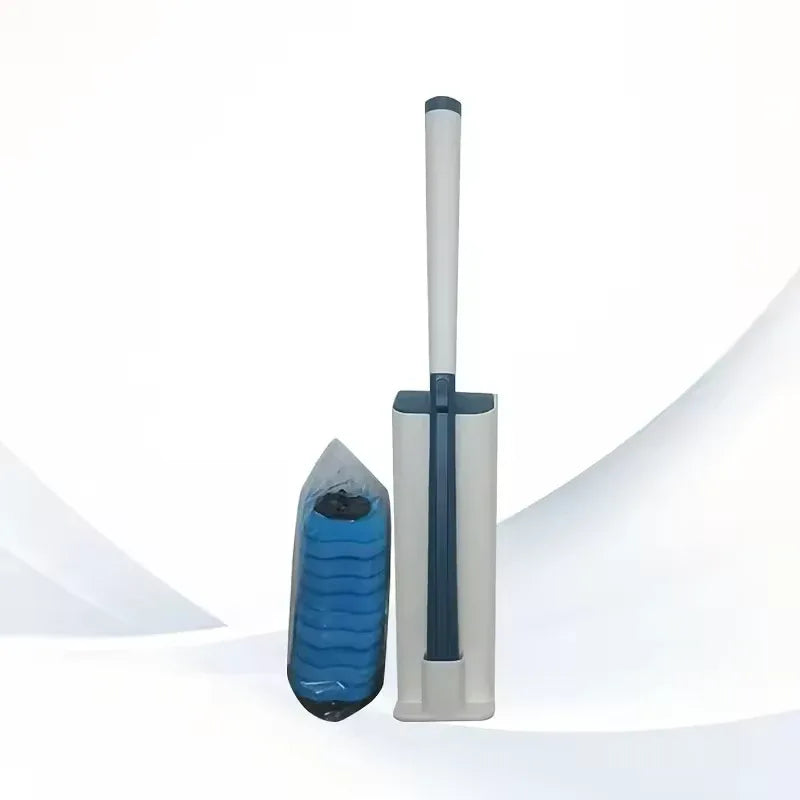 Disposable Toilet Cleaning Brush Set with Holder