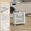 Folding Clothes Storage Basket with Wheels - Clarify.pk