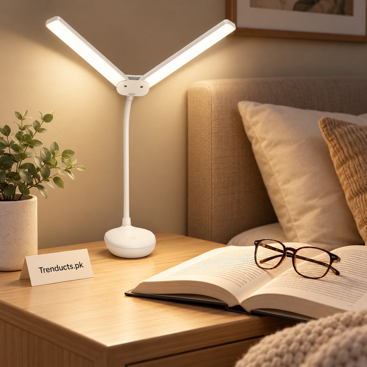 Double Head LED Clip-On Reading Light | USB Rechargeable