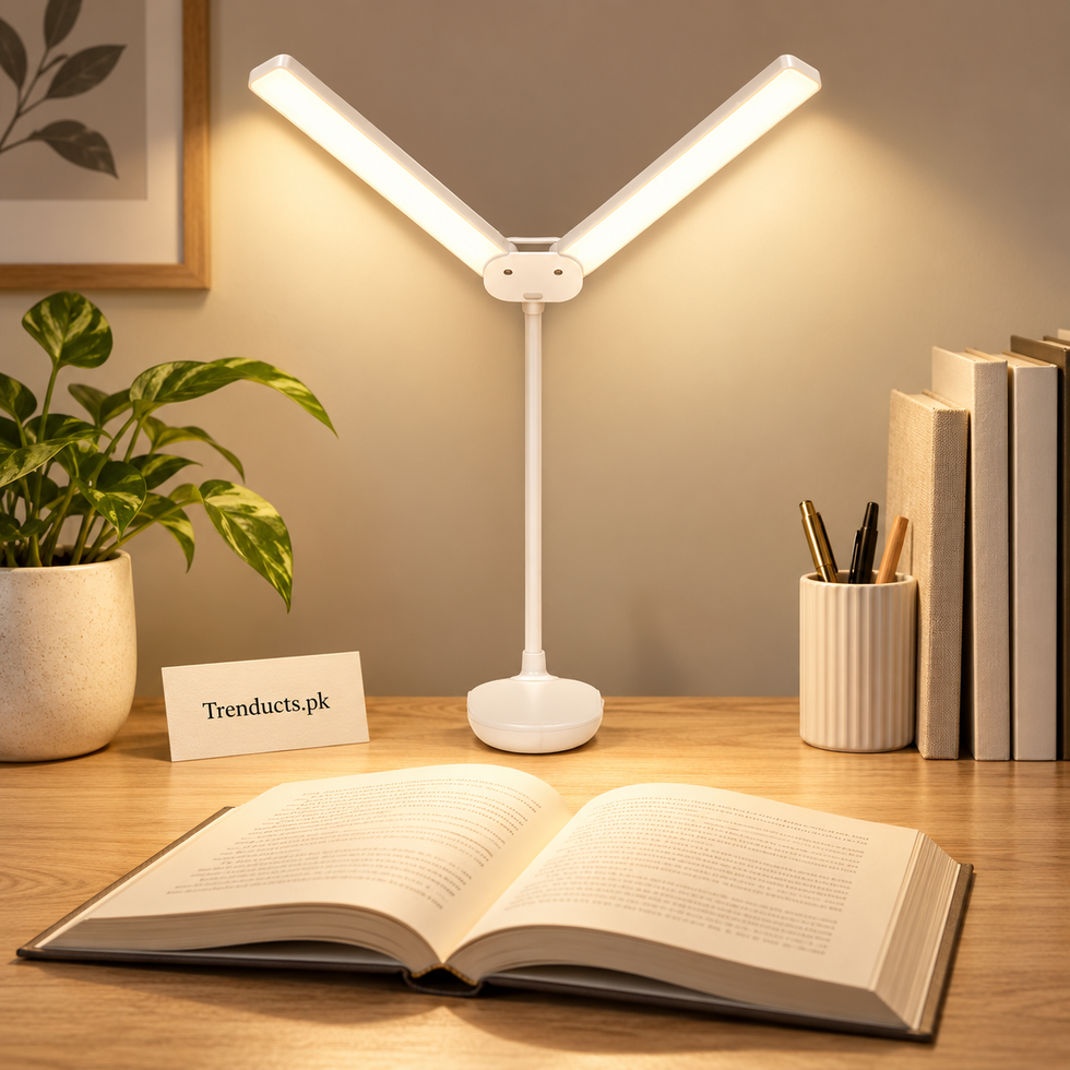 Double Head LED Clip-On Reading Light | USB Rechargeable