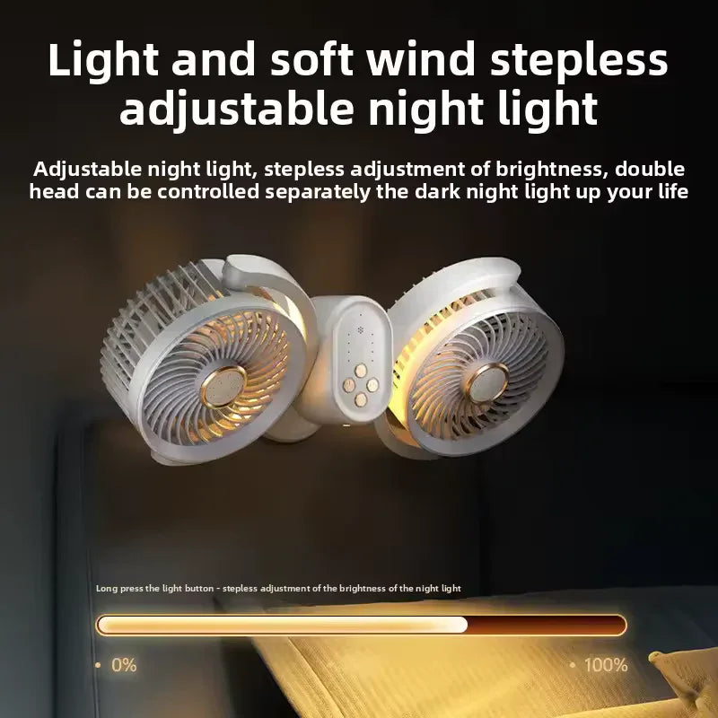 Double Head Recirculating Fan with Aromatherapy - Clarify.pk