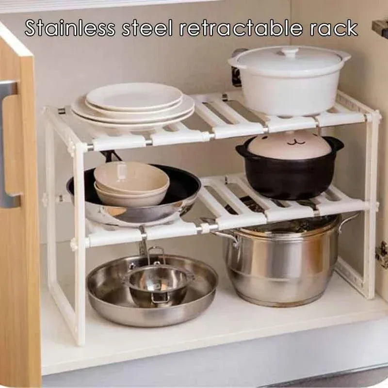 Double Layer Dish Holder for Kitchen Organization - Clarify.pk