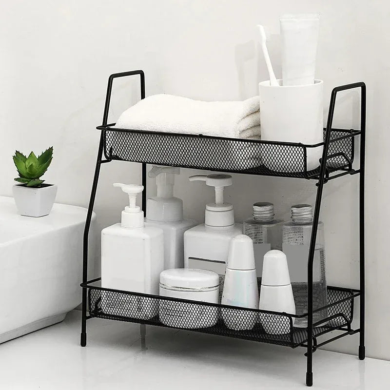 Double Layer Kitchen Storage Rack - Compact & Durable