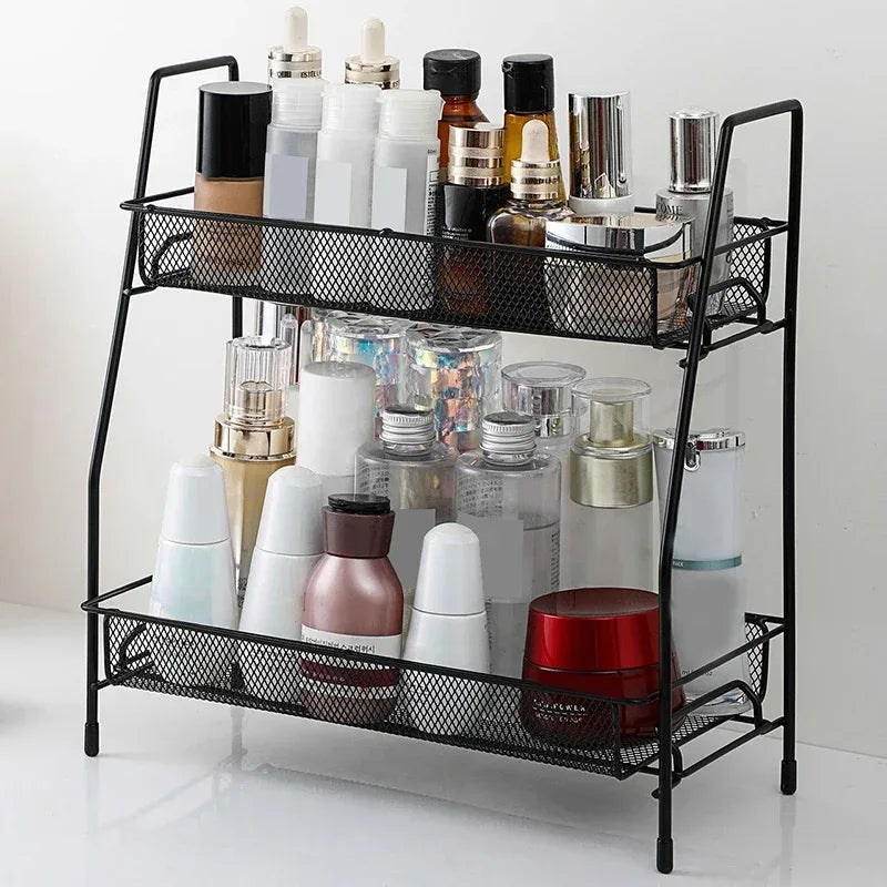 Double Layer Kitchen Storage Rack - Compact & Durable - Clarify.pk