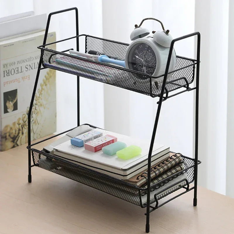Double Layer Kitchen Storage Rack - Compact & Durable - Clarify.pk
