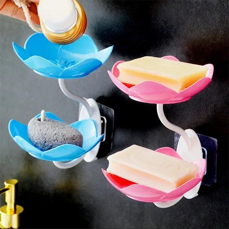 Double Layer Soap Box Shelf for Bathroom