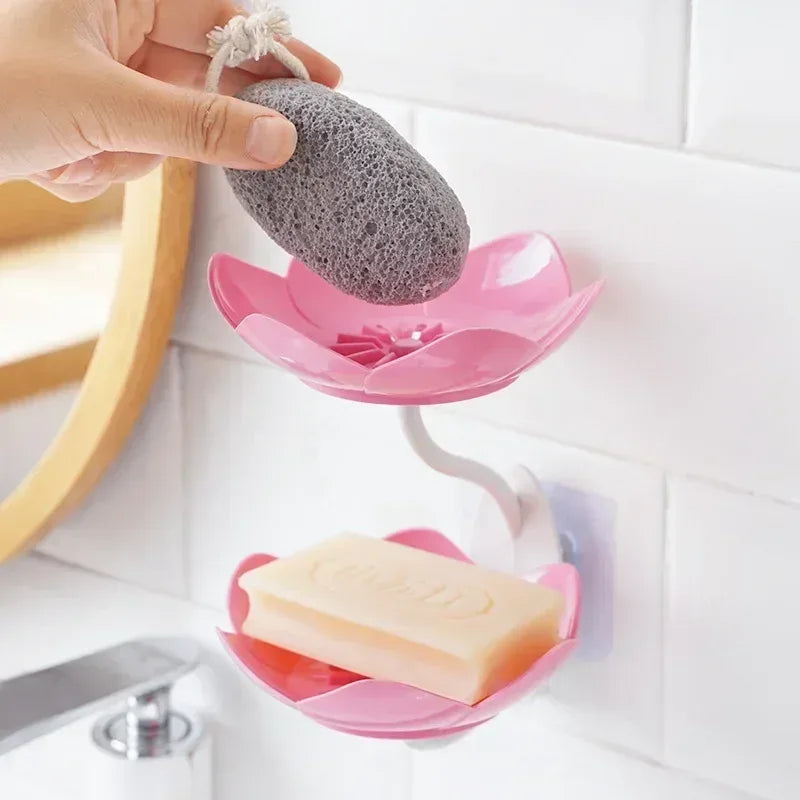 Double Layer Soap Box Shelf for Bathroom