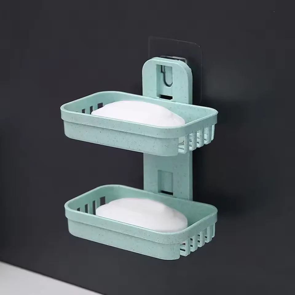 Double Layer Soap Dish Holder for Bathroom - Clarify.pk