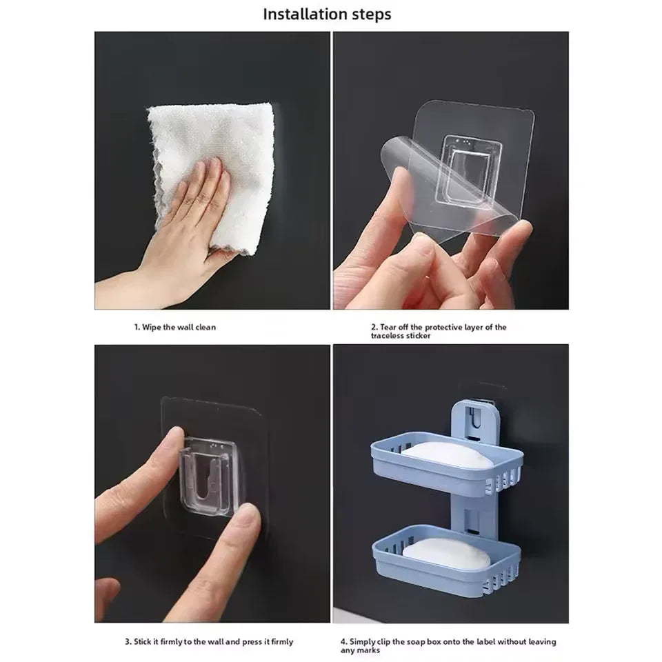 Double Layer Soap Dish Holder for Bathroom - Clarify.pk