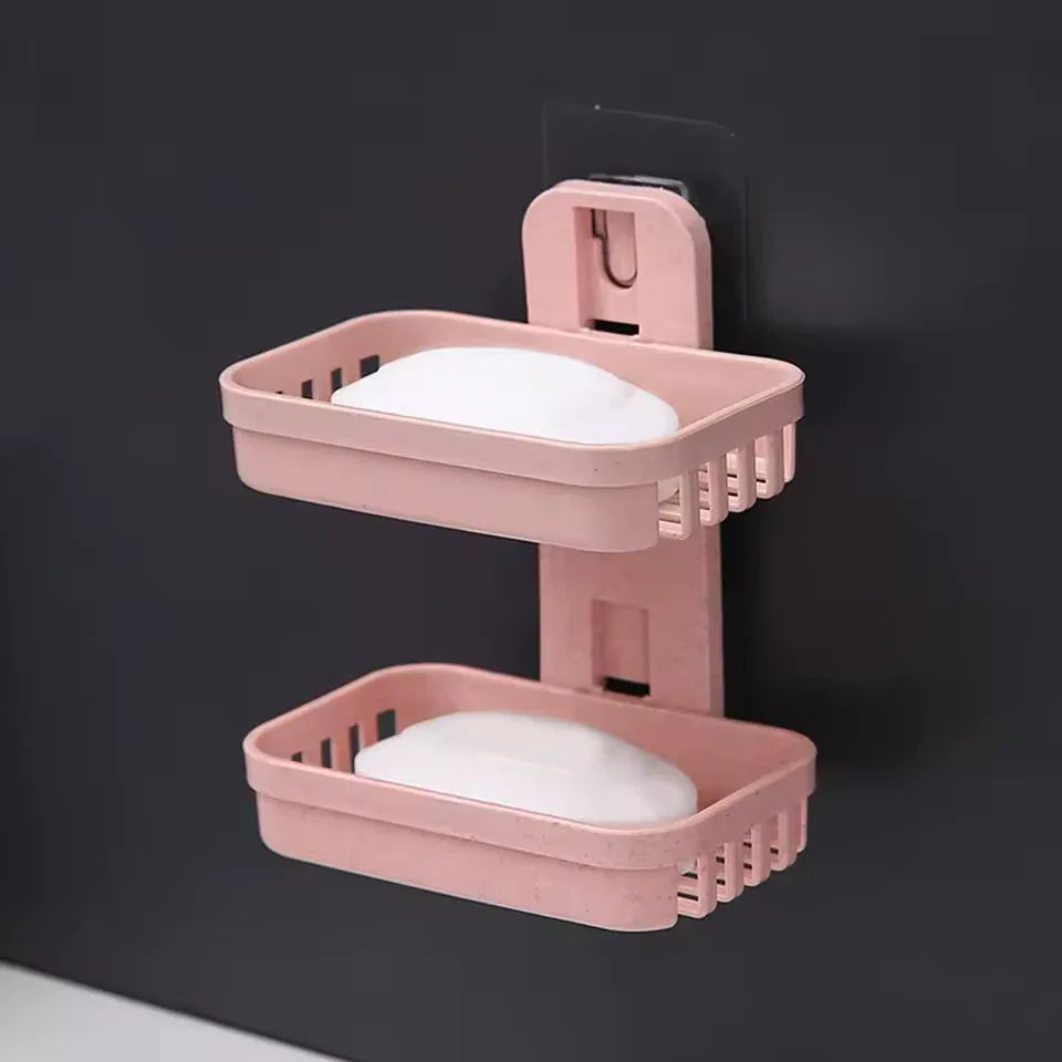 Double Layer Soap Dish Holder for Bathroom