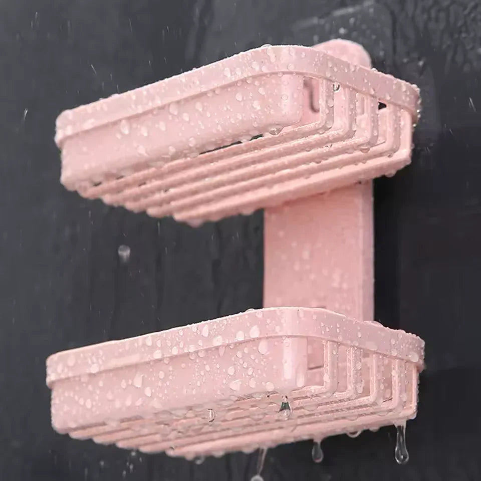 Double Layer Soap Dish Holder for Bathroom - Clarify.pk