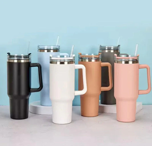 Double Wall Vacuum Tumbler with Handle - Clarify.pk