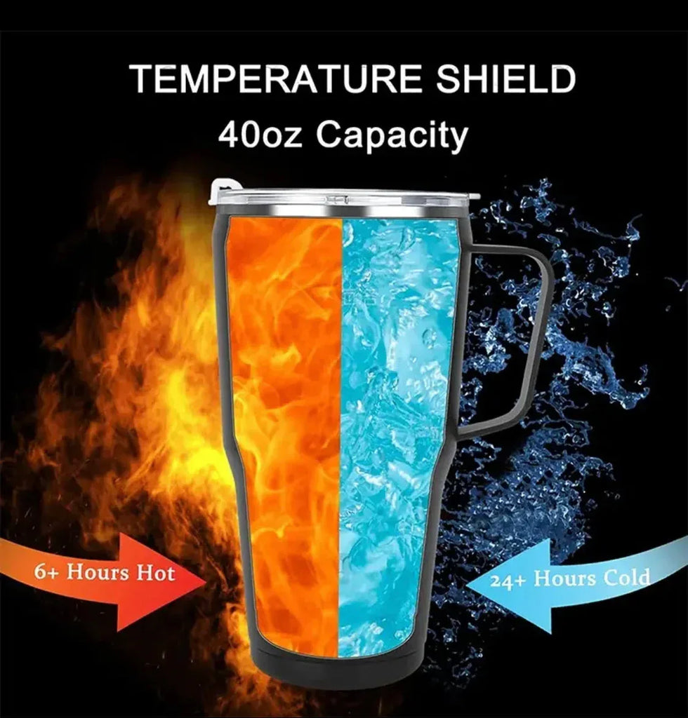 Double Wall Vacuum Tumbler with Handle - Clarify.pk