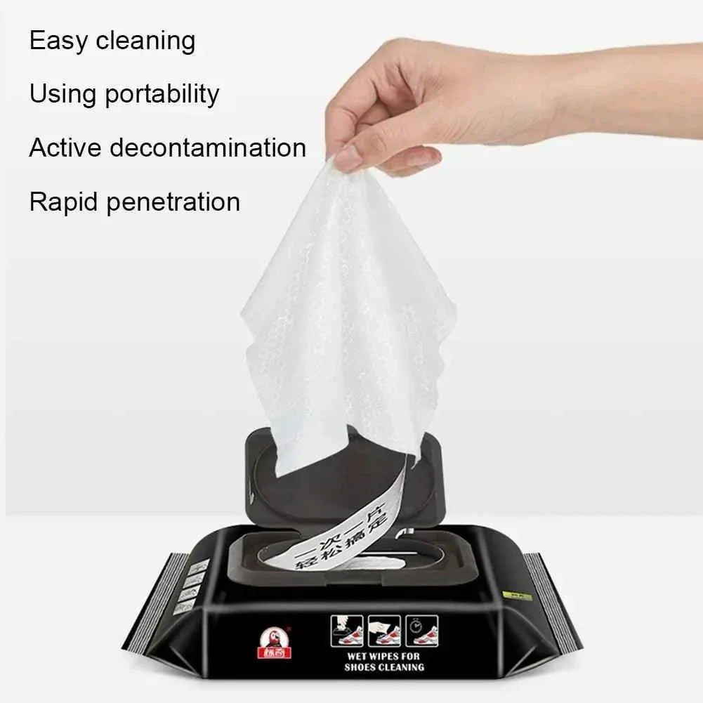 80Pcs Shoes Cleaning Wipes - Clarify.pk