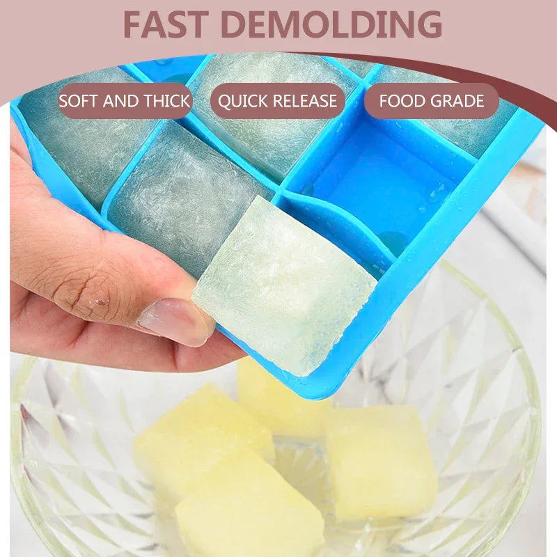 24 Grids Silicone Ice Cube Tray with Lid – Ice Mold for Drinks & Cocktails - Clarify.pk