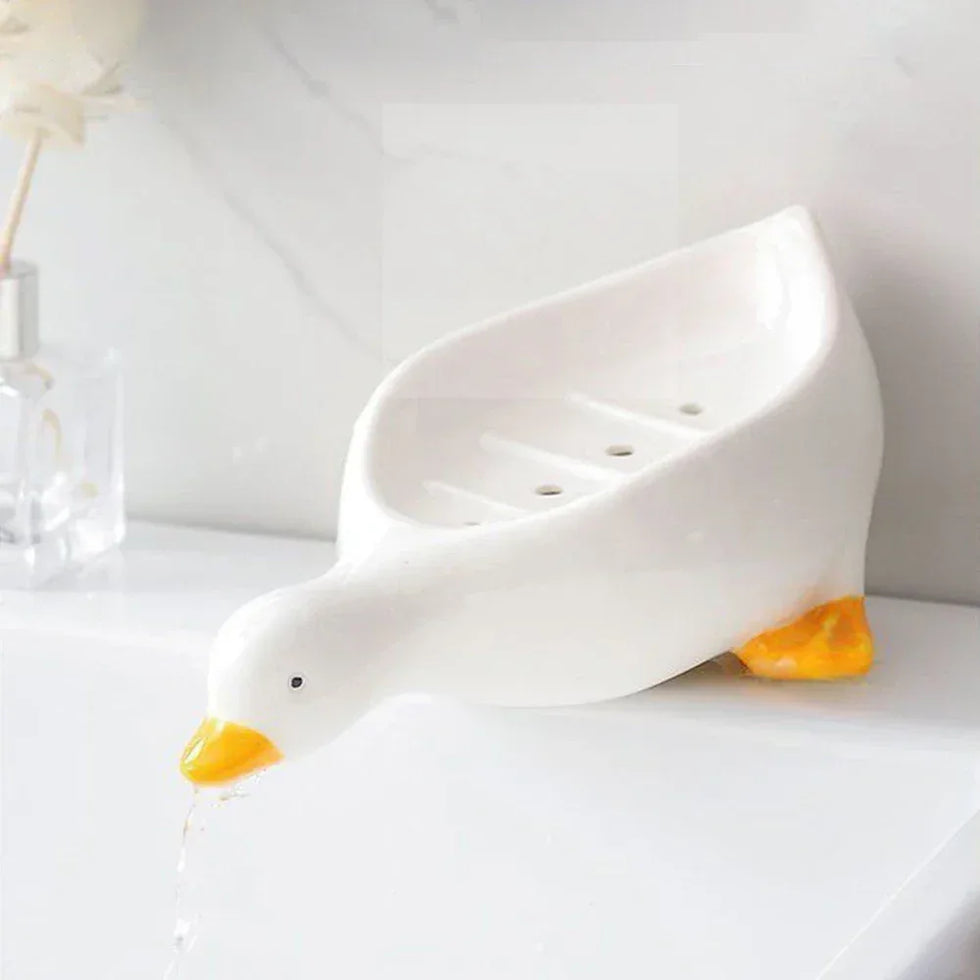 Duck-Shaped Soap Dish – Cute Soap Tray - Clarify.pk