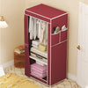 Dustproof Fabric Wardrobe with Shelves - Clarify.pk